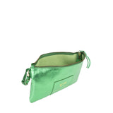 Borsa a tracolla in pelle con logo 73BP9VT03 LOLLI POPPOP GREEN V° 73 