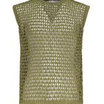 Gilet in maglia traforata KN006 GRN BONSAI 