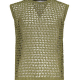 Gilet in maglia traforata KN006 GRN BONSAI 