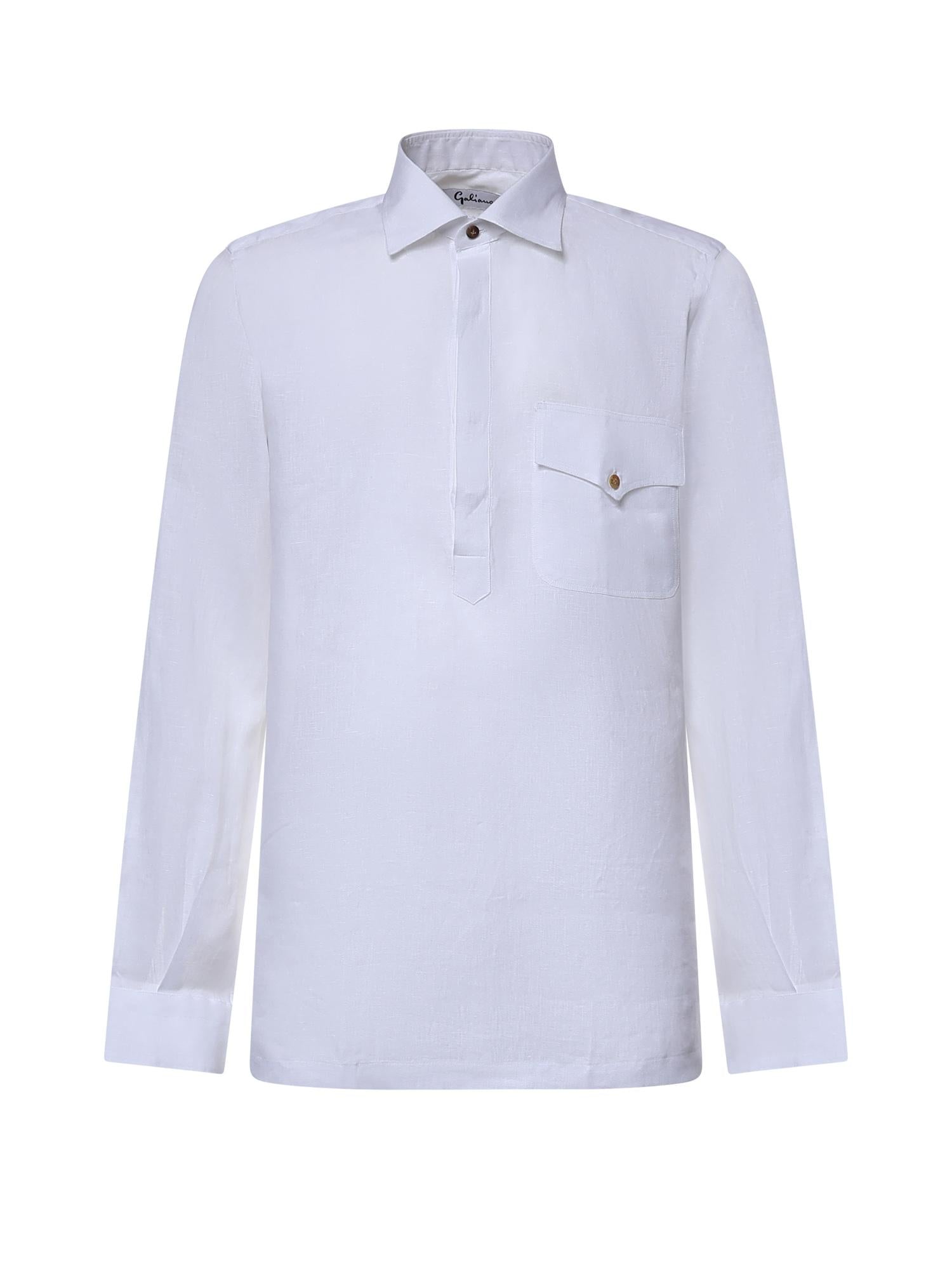 Camicia Rits in lino RITS BIANCO GALIANO 