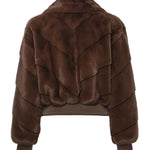 Giacca cropped in pelliccia sintetica 5BGL11 7375AF1AQ MARCIANO BY GUESS 