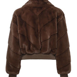 Giacca cropped in pelliccia sintetica 5BGL11 7375AF1AQ MARCIANO BY GUESS 