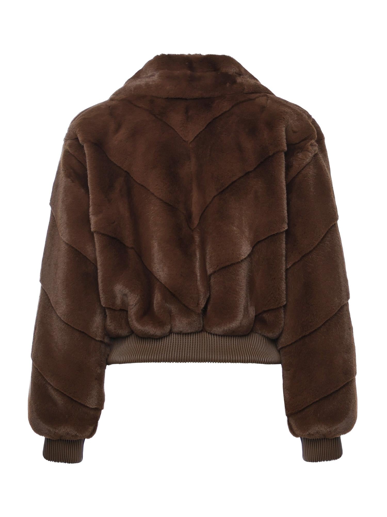 Giacca cropped in pelliccia sintetica 5BGL11 7375AF1AQ MARCIANO BY GUESS 