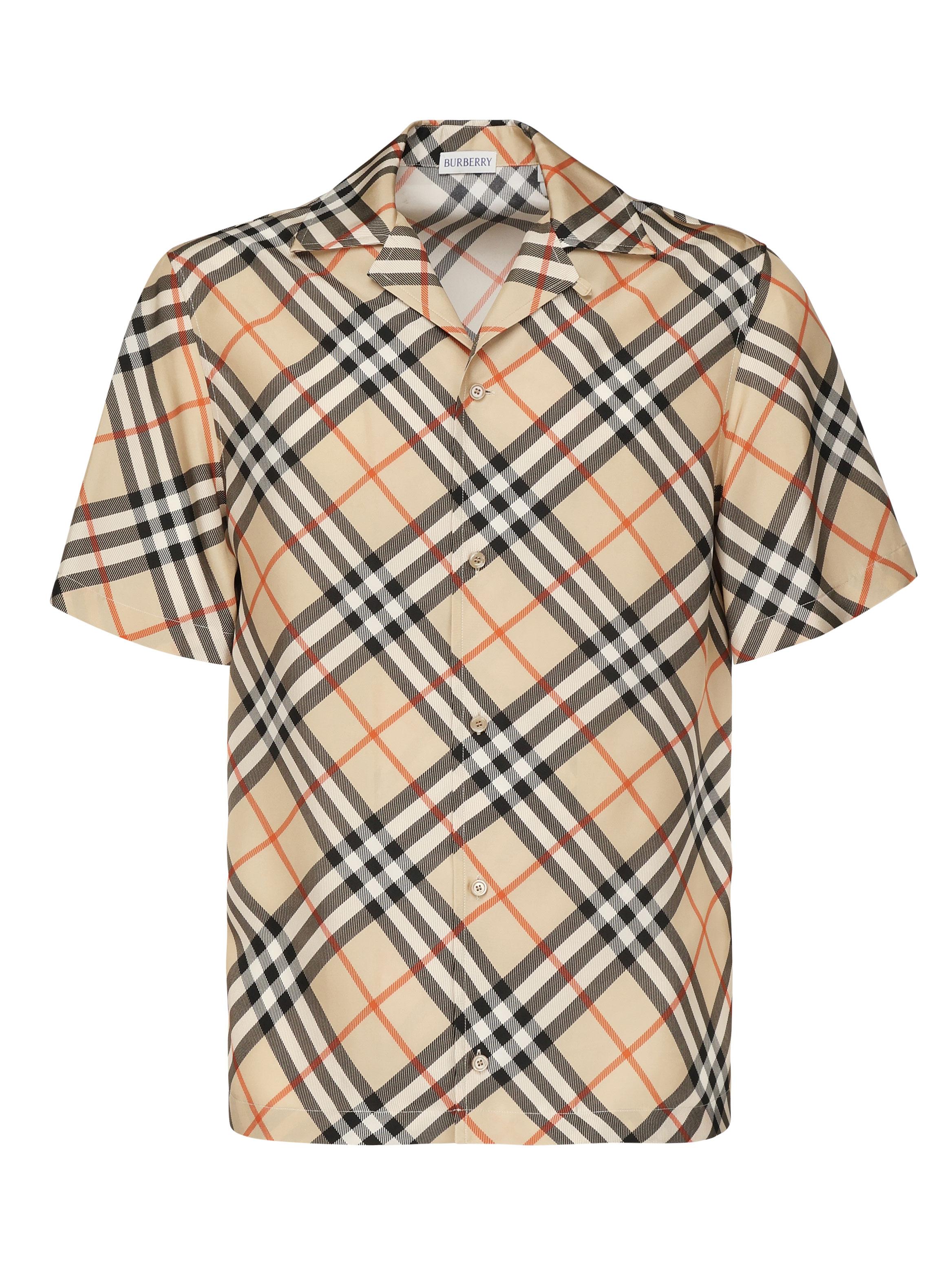 Camicia Check in seta 8091202 B9368 BURBERRY 
