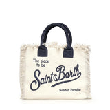 Borsa Vanity in canvas con frange VANI001 02564L MC2 SAINT BARTH 