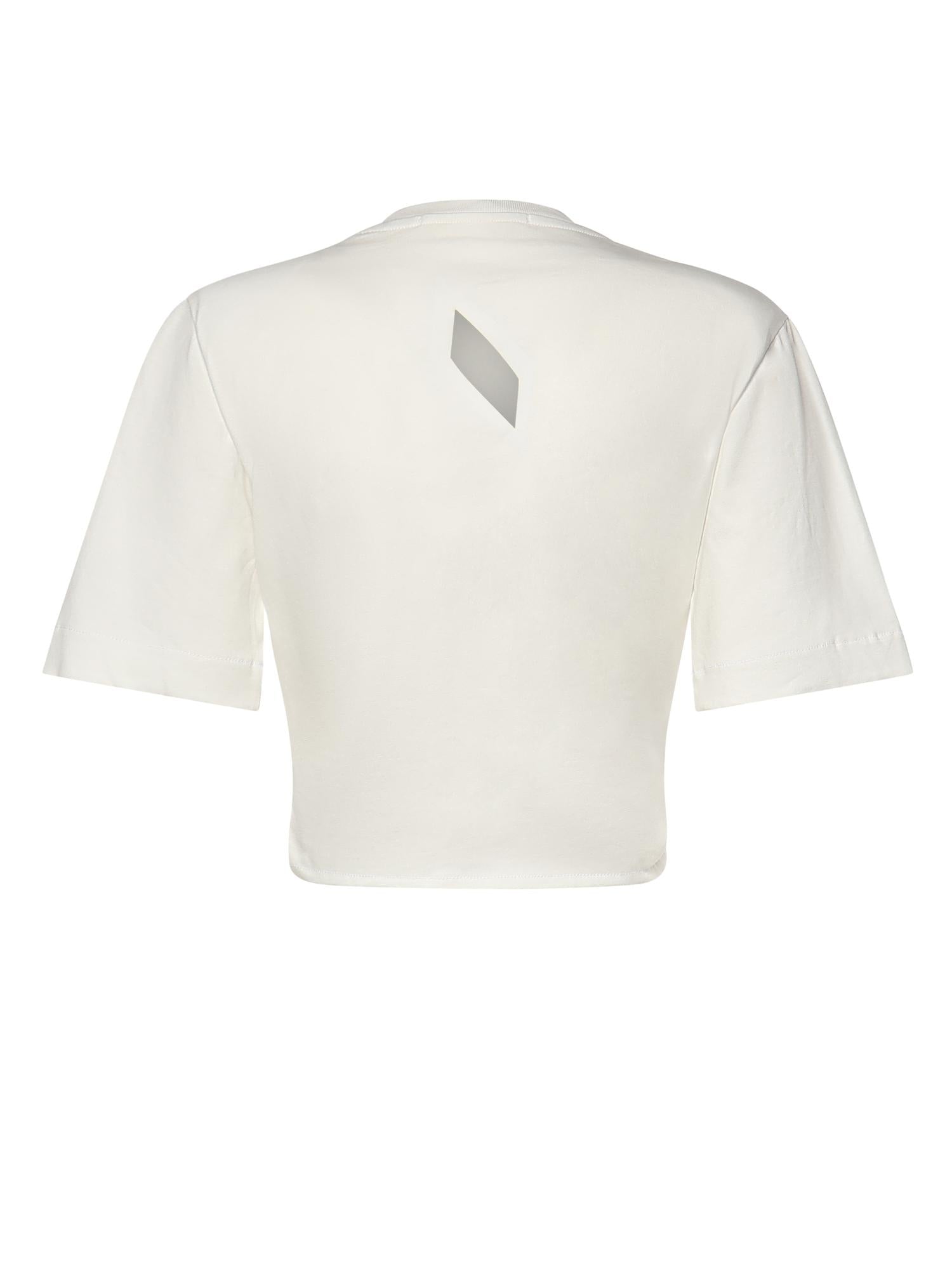 T-shirt cropped in cotone 26SSNTP-0002 BIANCO NINEMINUTES 
