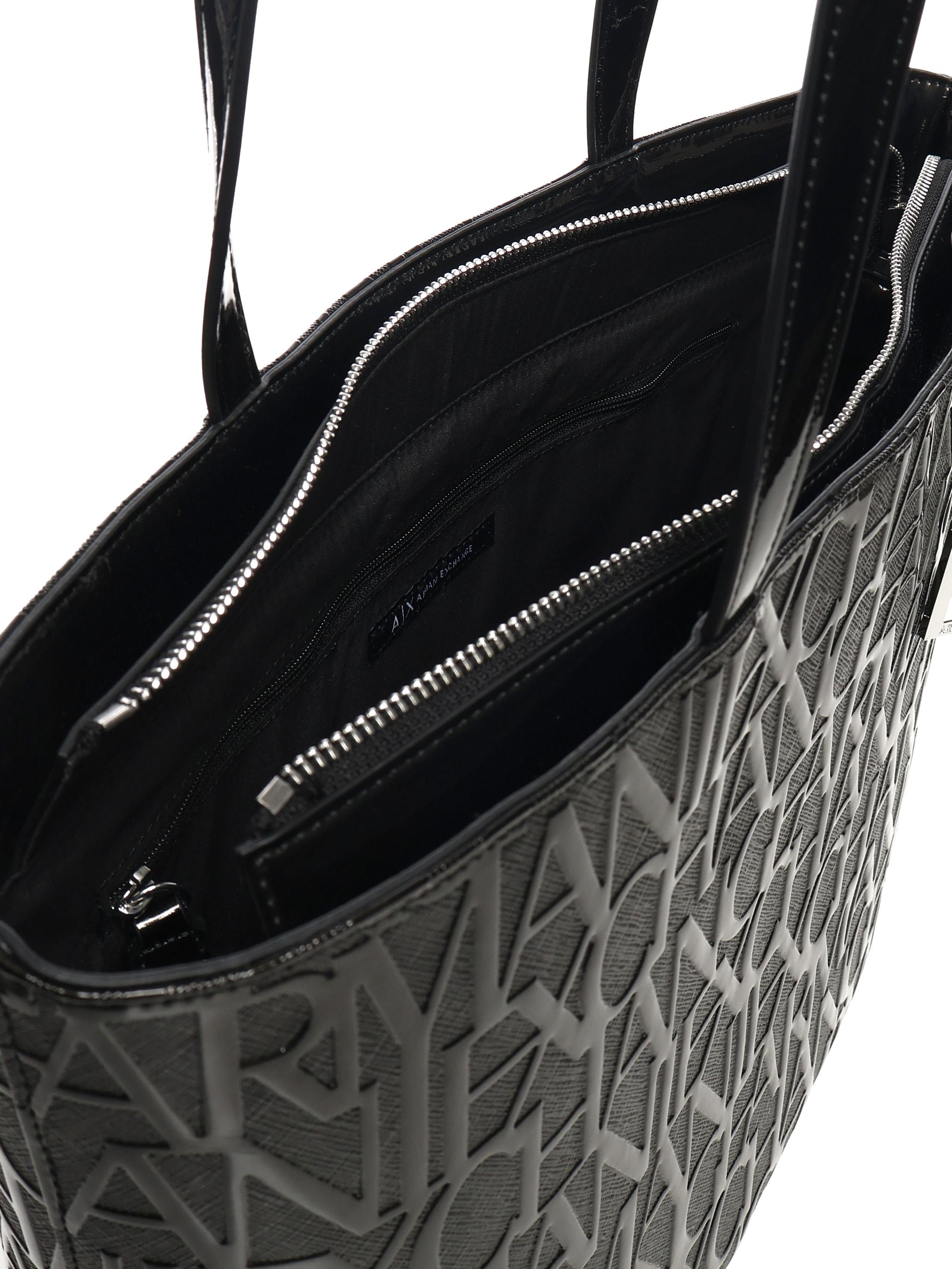 Borsa shopper con logo allover 942650 CC79400020 ARMANI EXCHANGE 