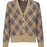 Cardigan in misto lana e mohair Check 8110629 B9368 BURBERRY 