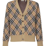 Cardigan in misto lana e mohair Check 8110629 B9368 BURBERRY 