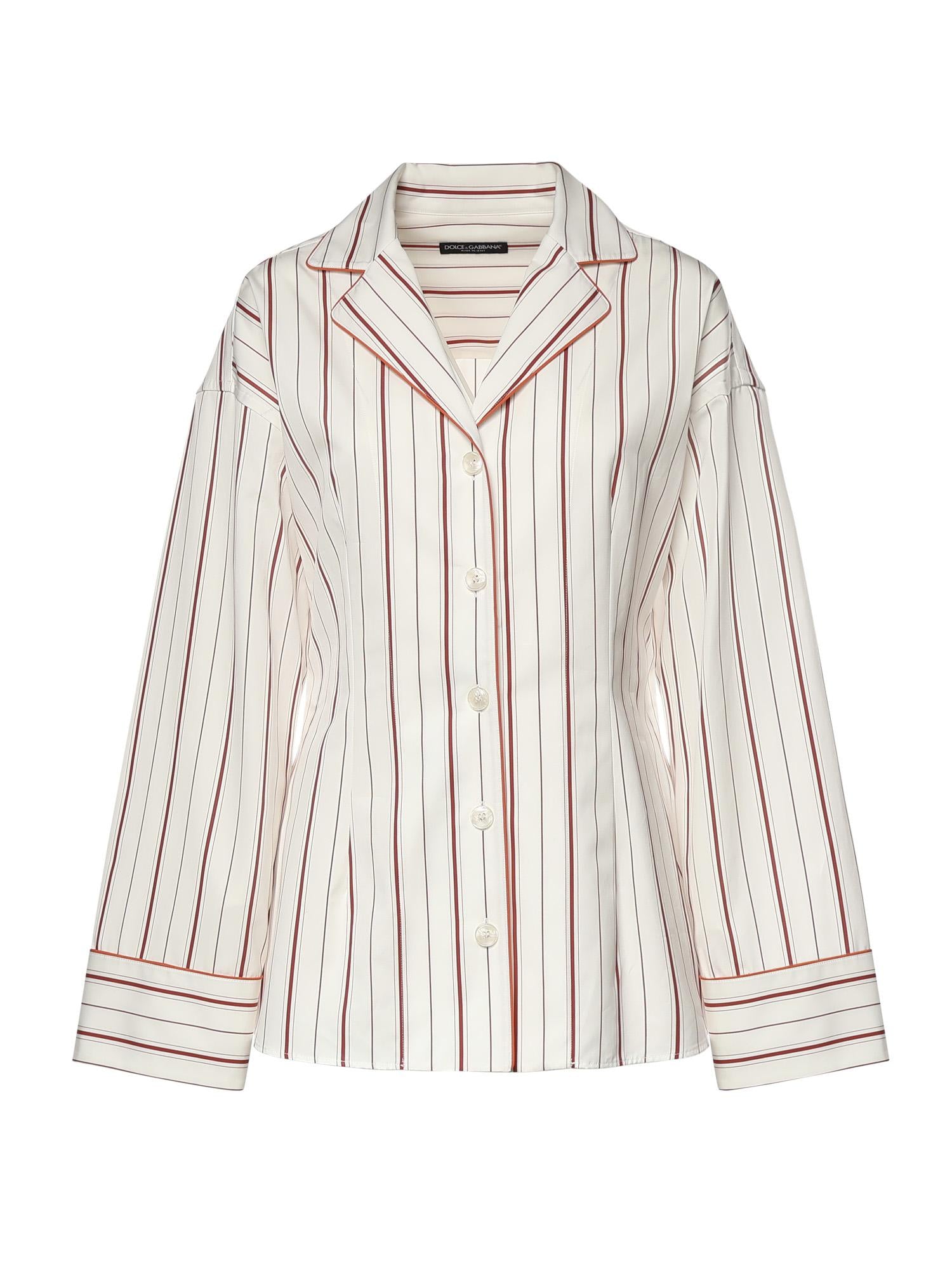 Camicia a righe in popeline F5U71T FR51TS8053 DOLCE & GABBANA 