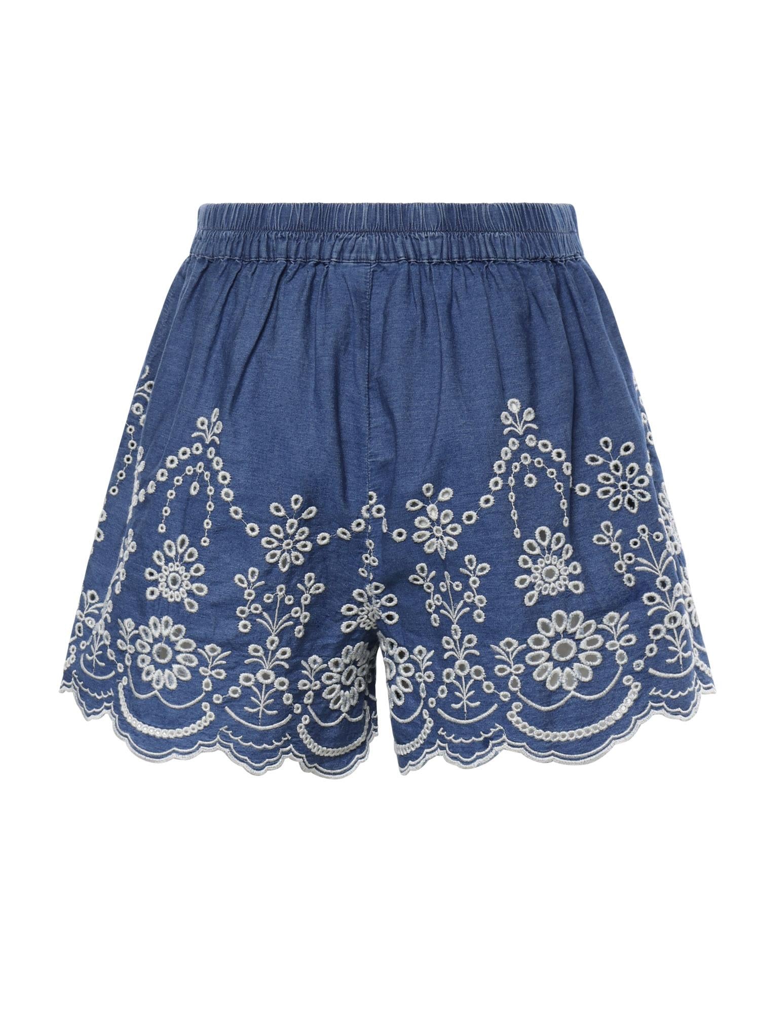Short Amani in chambray con ricamo AMN0001 00473L MC2 SAINT BARTH 