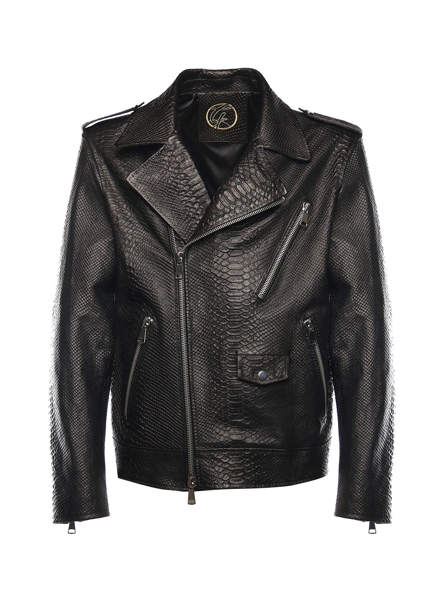 Giubbotto Push in pelle PUSH IT PYTHONNERO GIULIANO GALIANO 