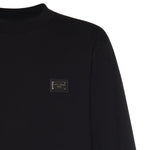 Felpa con placca logo in cotone G9ABJT G7P1CN0000 DOLCE & GABBANA 