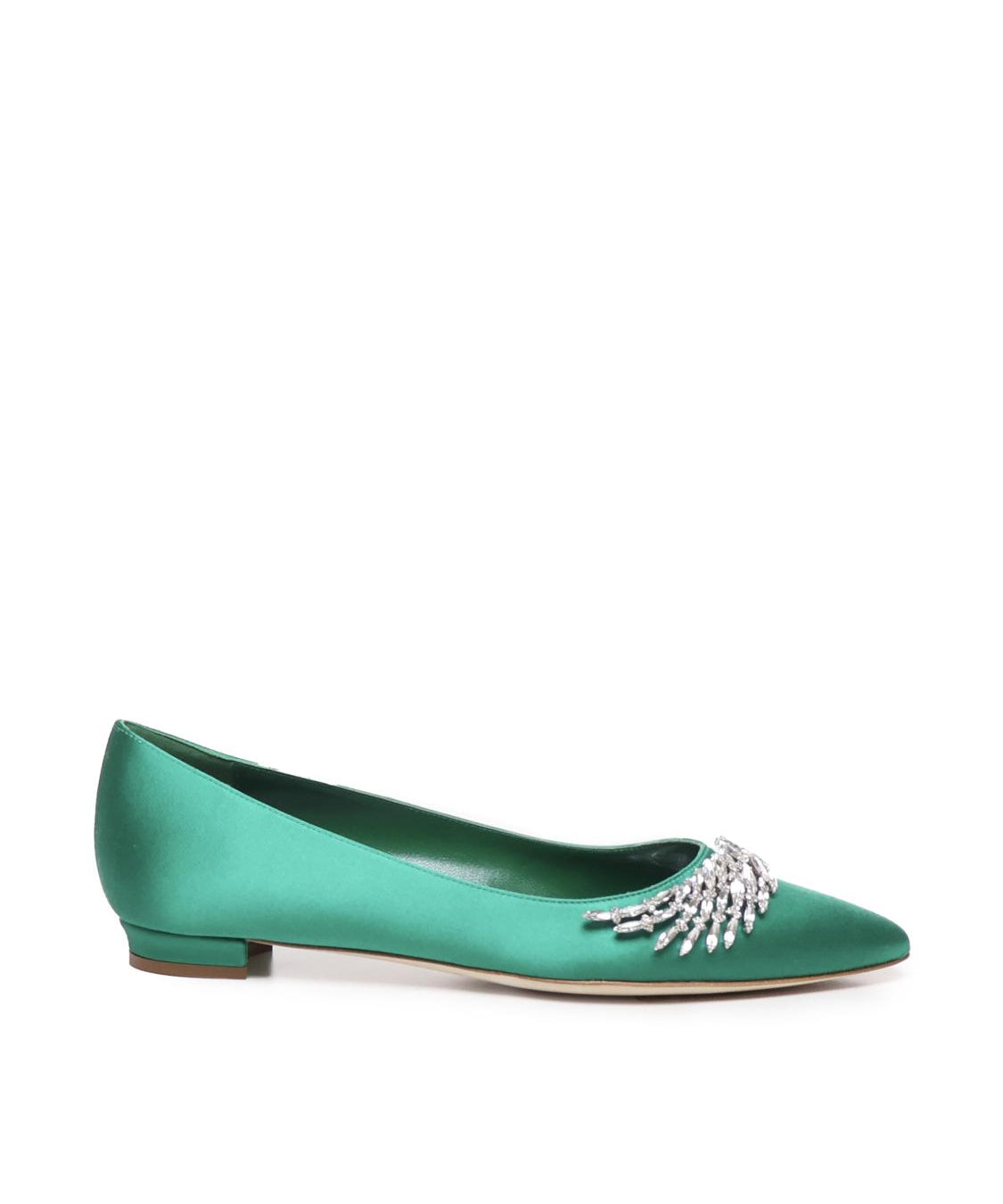 Ballerine Pluma in raso con fibbia gioiello 124-2671-0005 -3206 MANOLO BLAHNIK 