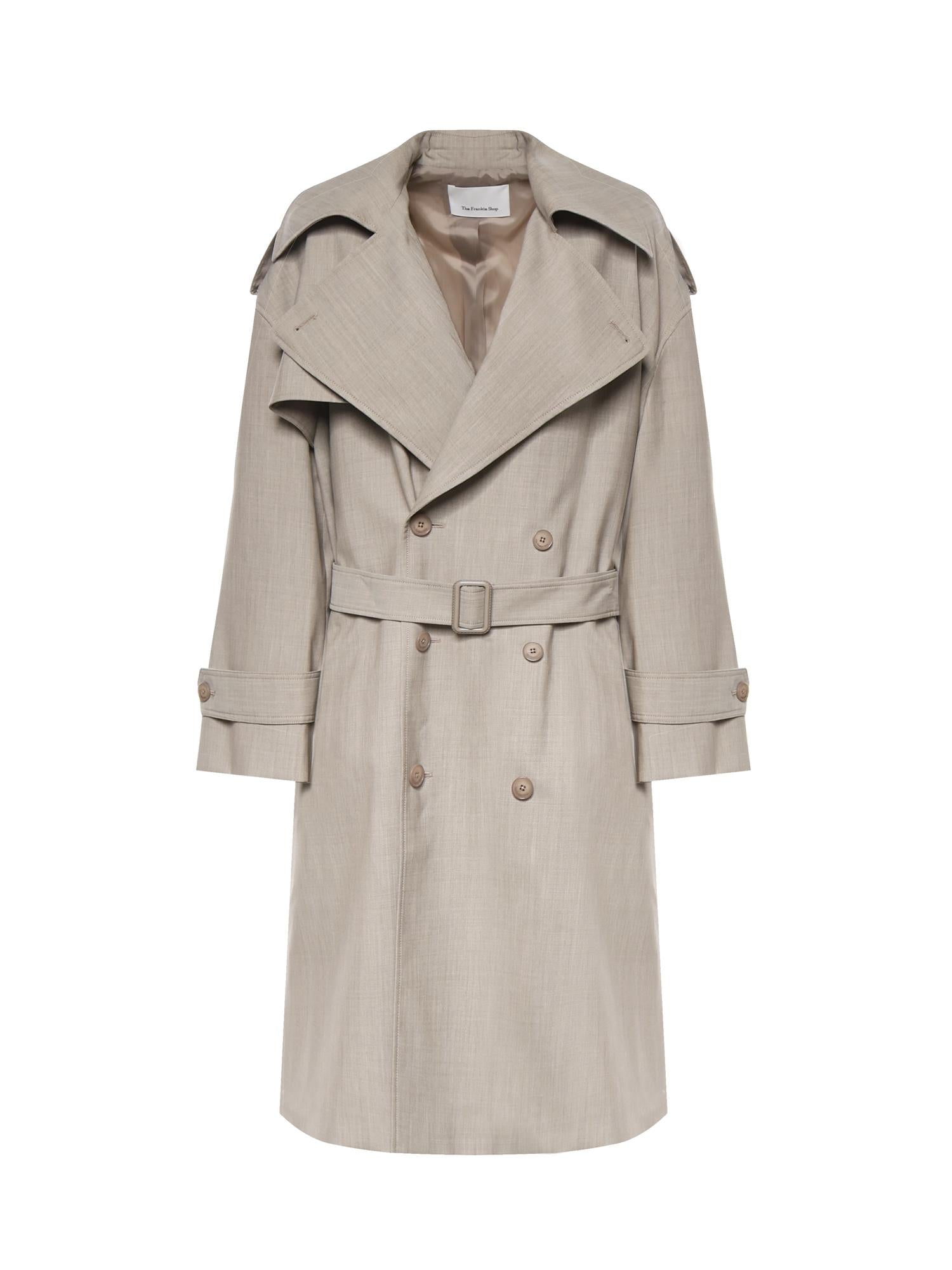 Trench Dursley in lana<BR/> TRFS22023276  THE FRANKIE SHOP 