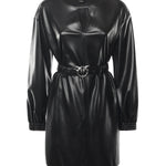 Abito corto effetto pelle 105587 A2P4Z99 PINKO 