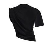 T-shirt cropped asimmetrica in jersey cotone 226JTS241JS0290 9999 COURREGES 