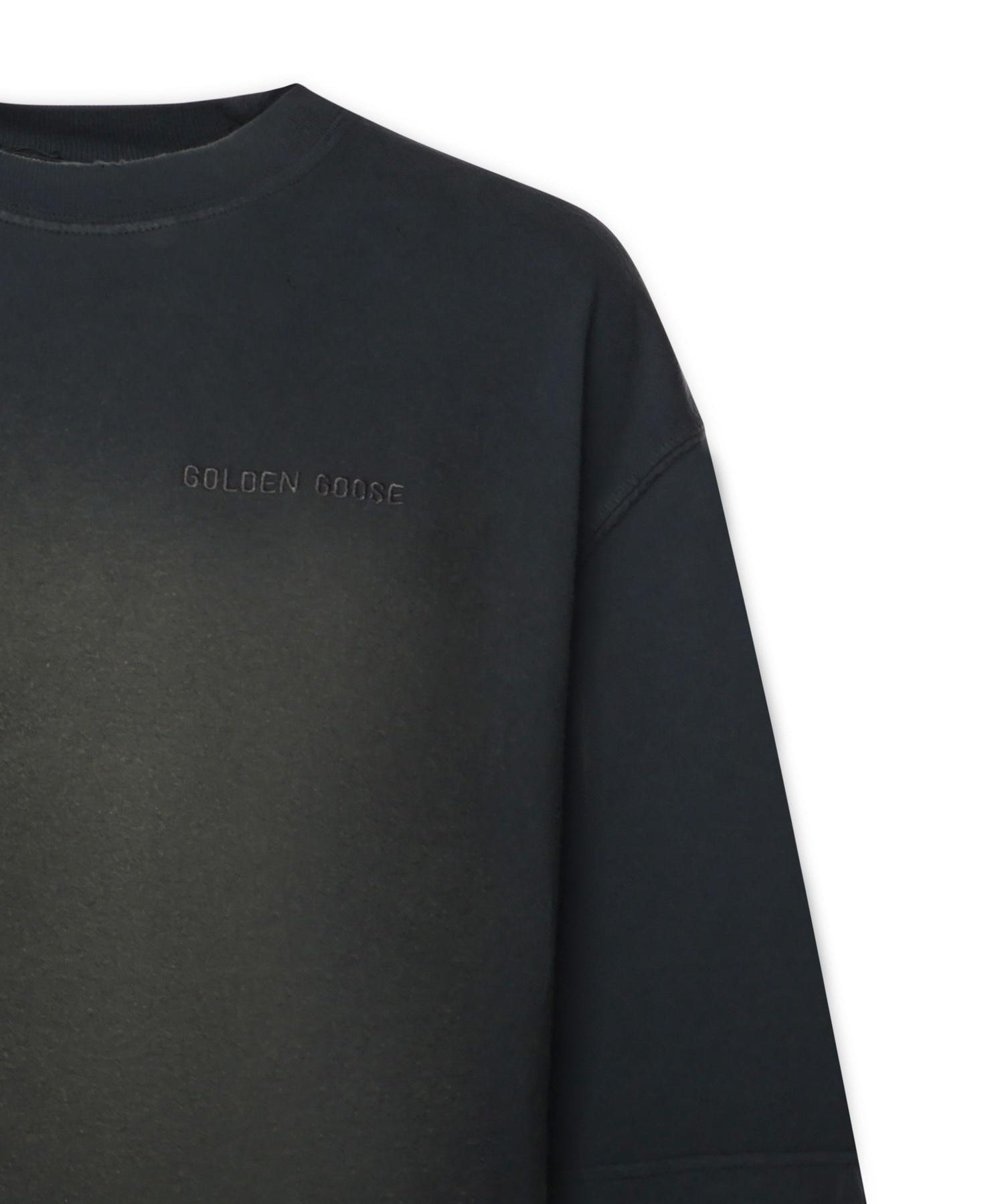 T-shirt in jersey di cotone con logo GUP01873 P00236290498 GOLDEN GOOSE 