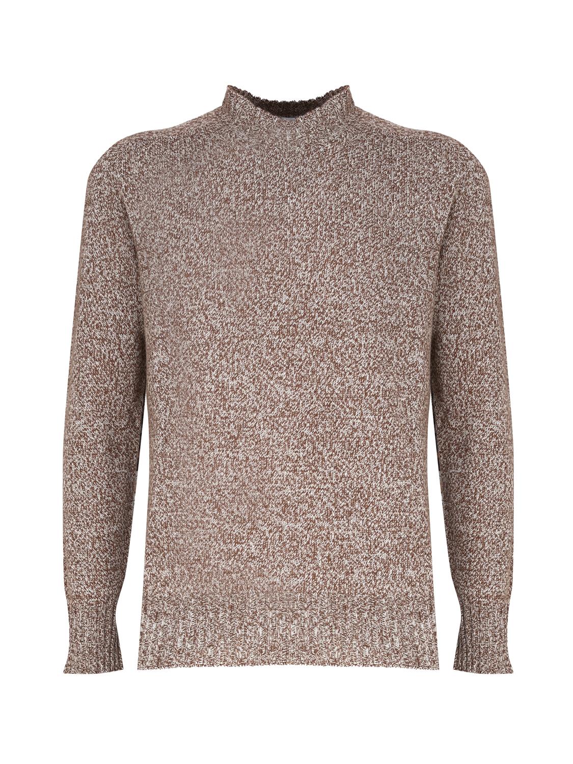 Maglia girocollo in cashmere mouliné UXA249 Y1B10EM447 MALO 