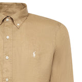 Camicia in lino con logo 710966294 511 POLO RALPH LAUREN 
