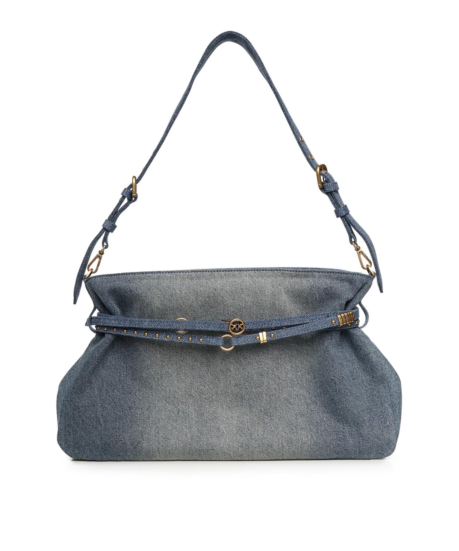 Borsa a spalla grande Belt Bag Big in denim 105903 A31GPJDQ PINKO 