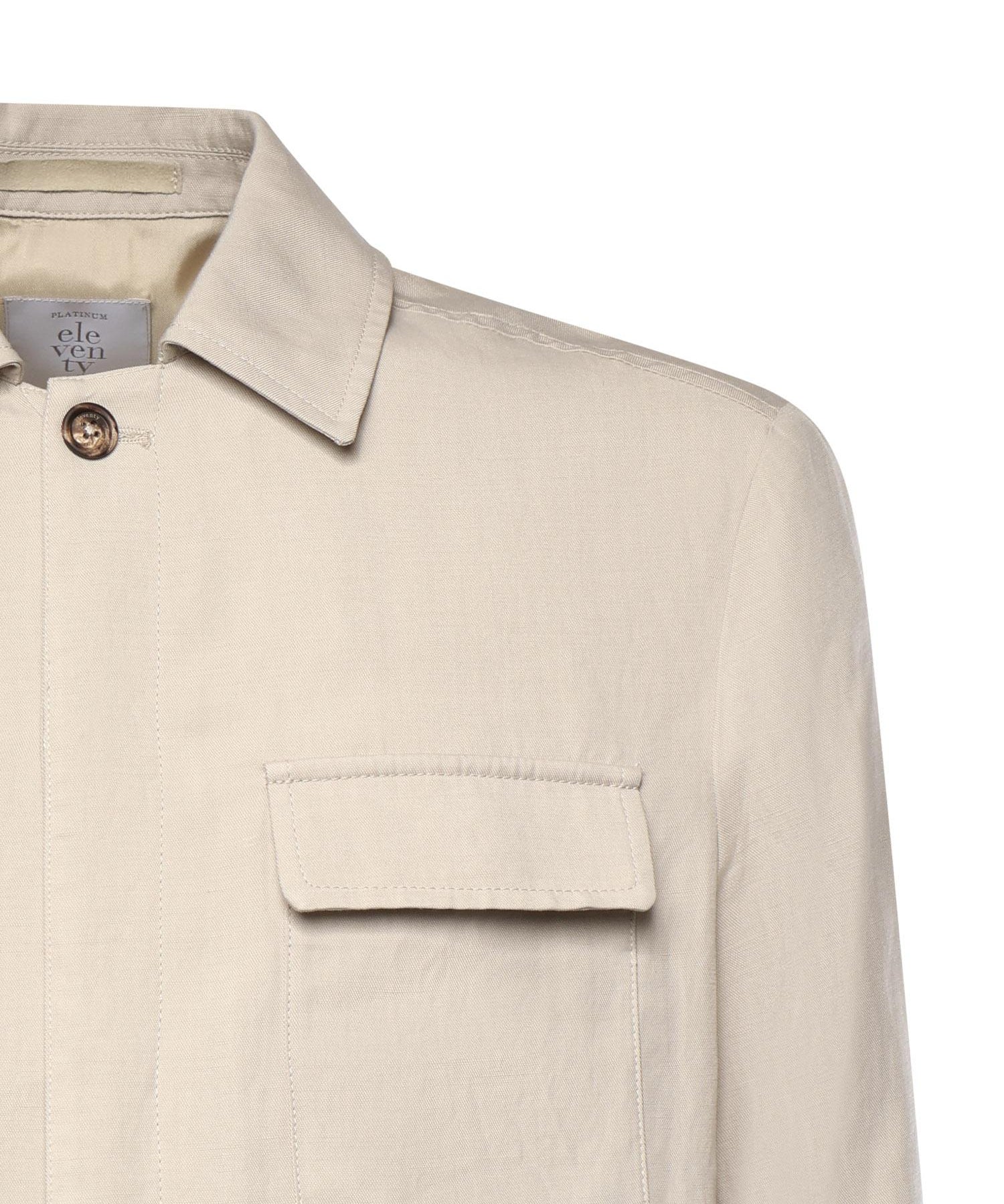 Overshirt in lyocell e lino M75GIAK08TES0M116 02 ELEVENTY 