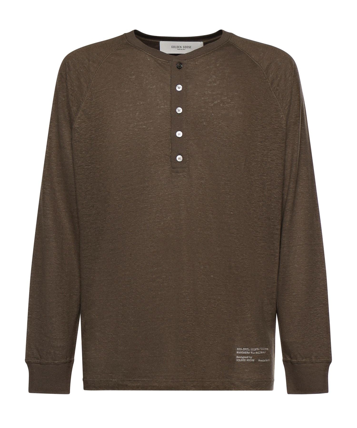 Maglia in jersey di lino GMP02013 P00237460545 GOLDEN GOOSE 