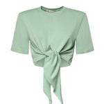 T-shirt cropped in cotone 26SSNTP-0002 MENTA NINEMINUTES 