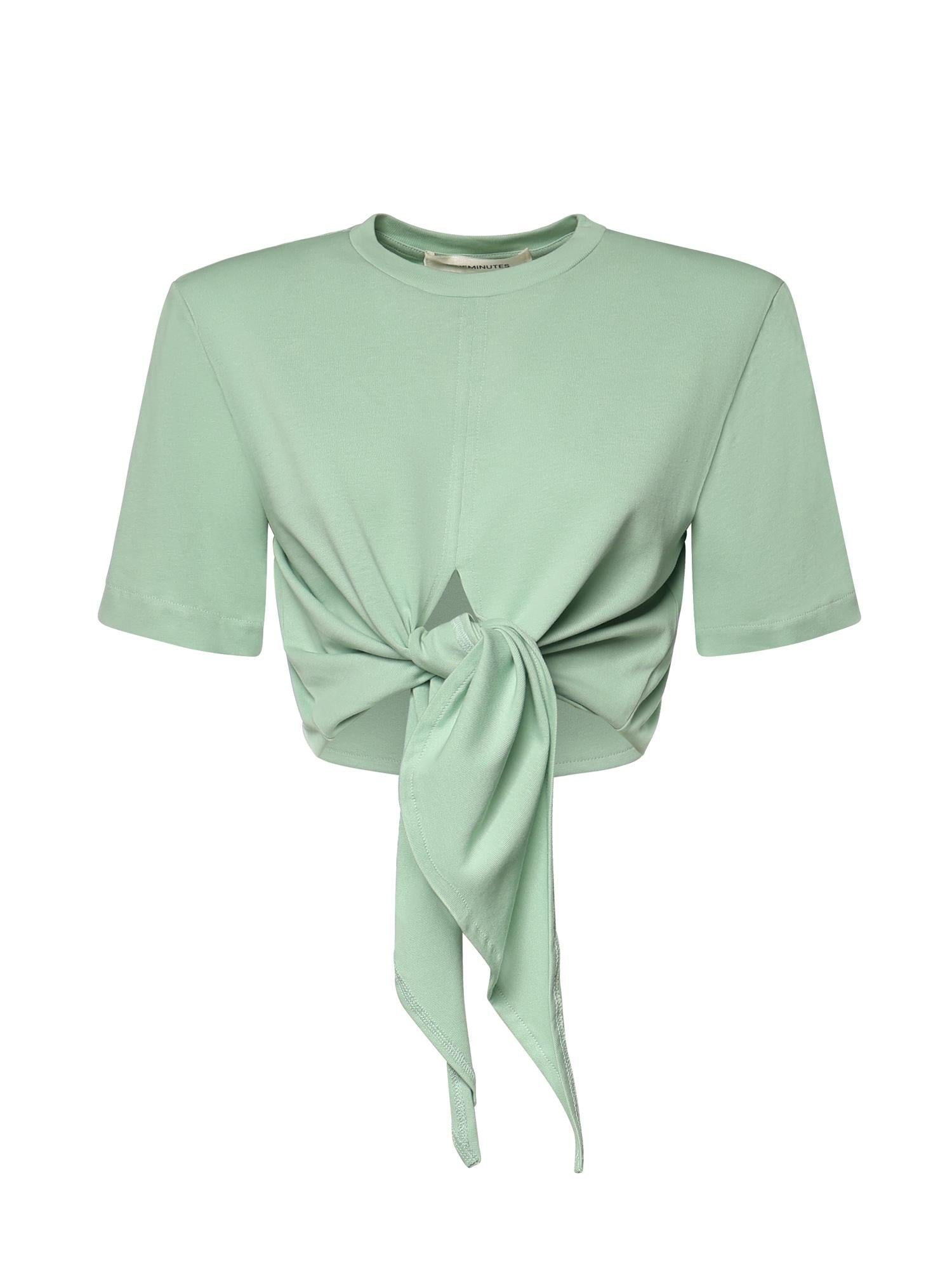 T-shirt cropped in cotone 26SSNTP-0002 MENTA NINEMINUTES 