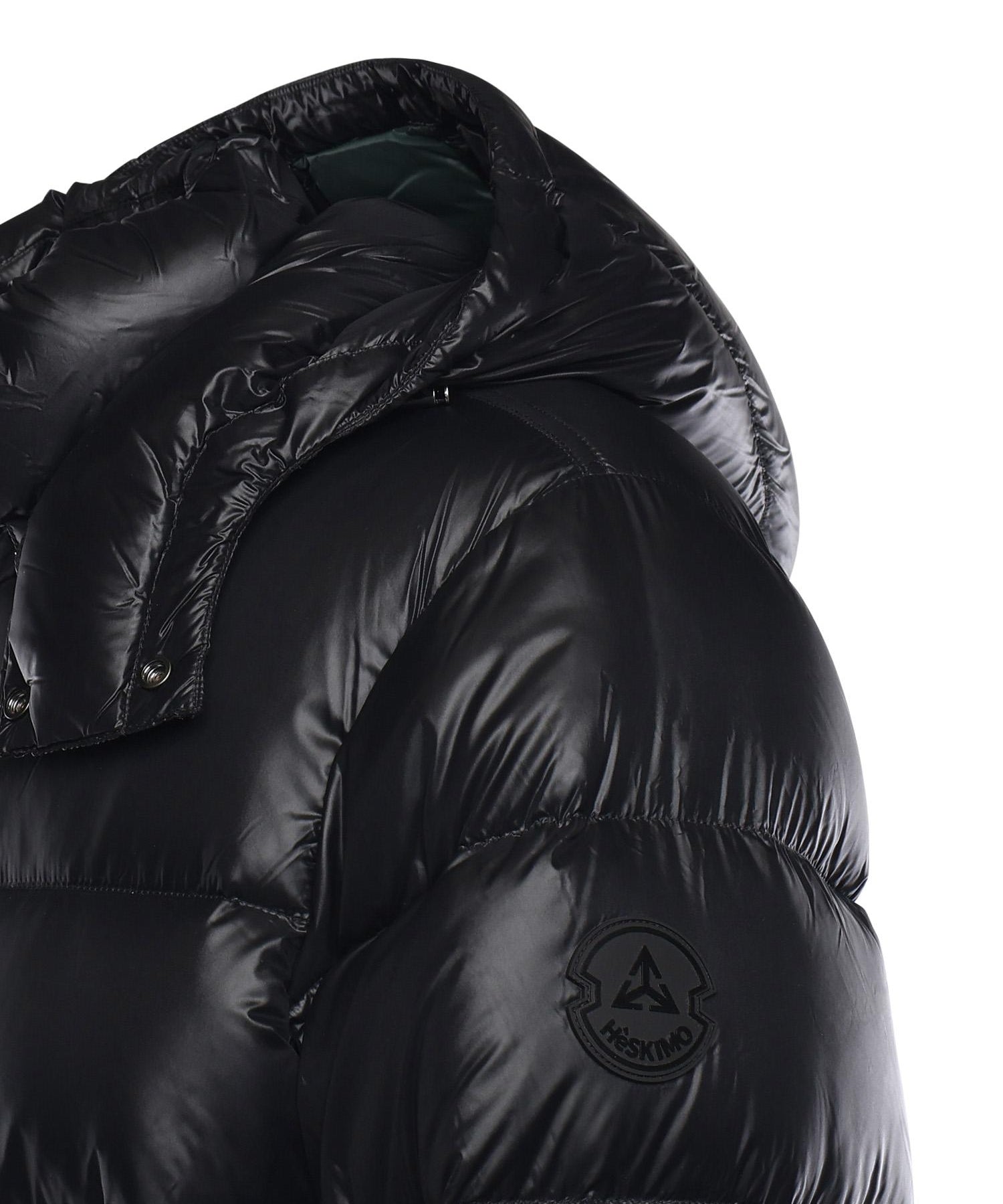 Piumino in nylon con logo HE9440035 NERO HESKIMO 