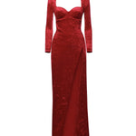 Abito maxi drappeggiato in jersey di velluto 850642 TCV146105 BALENCIAGA 