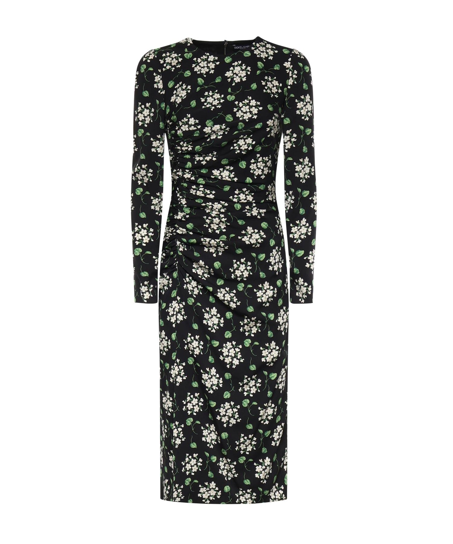 Abito midi in charmeuse di seta con stampa F664HT FSA85HX6BX DOLCE & GABBANA 