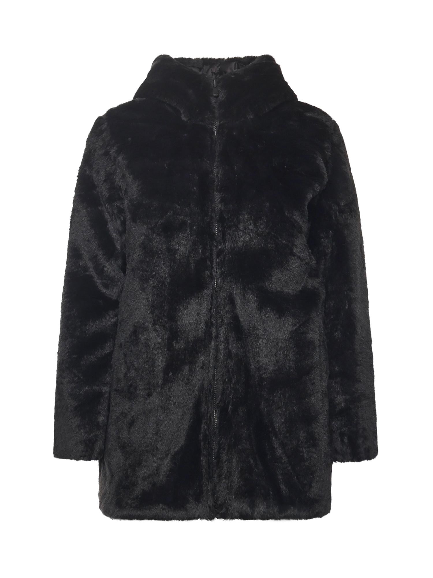 Giacca lunga Bridget in pelliccia sintetica D40070W FURY2110000 SAVE THE DUCK 