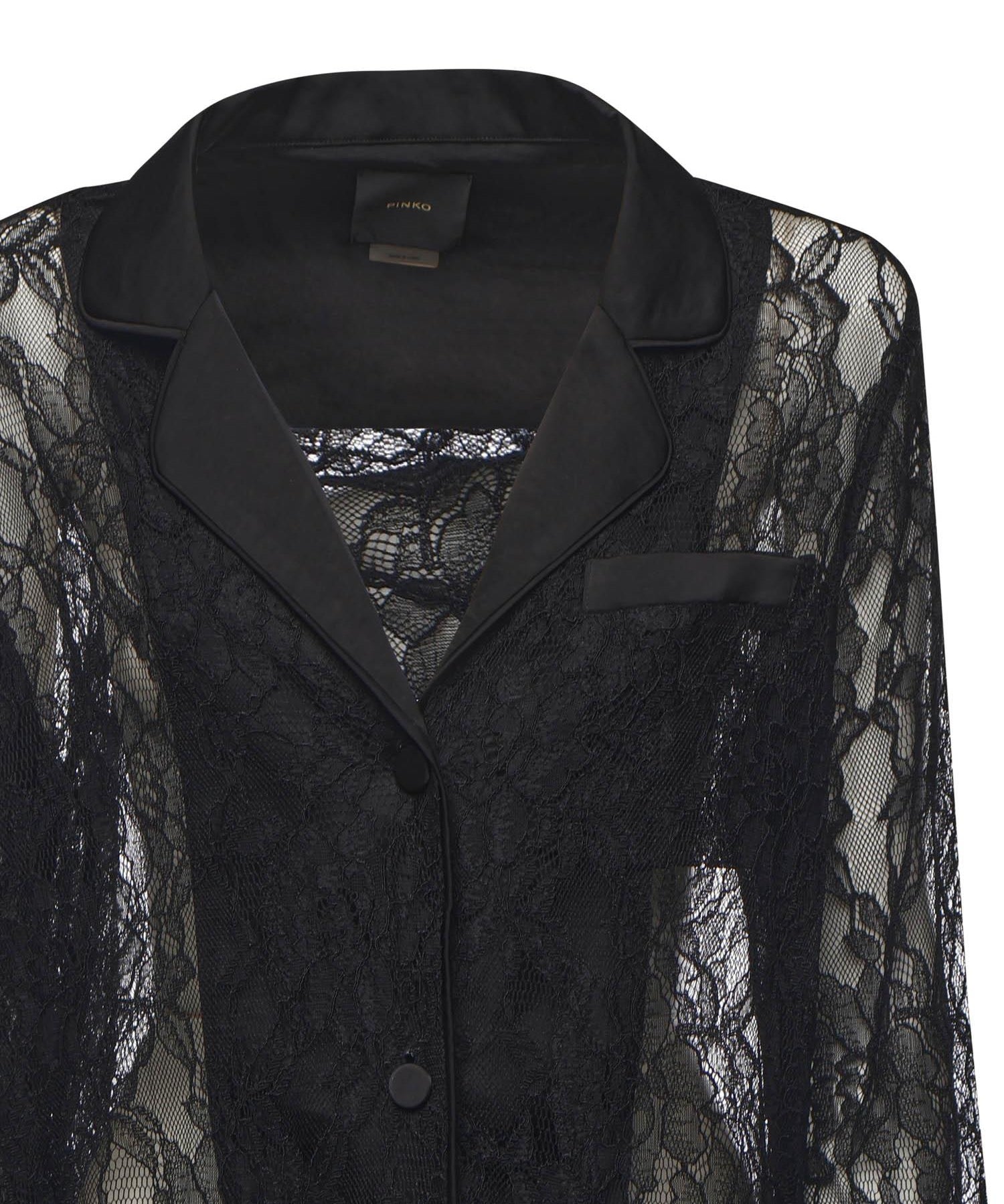 Giacca in pizzo e satin 105502 A2R7Z99 PINKO 