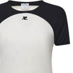 T-shirt Circle Contrast in cotone 325JTS214JS0203 0098 COURREGES 