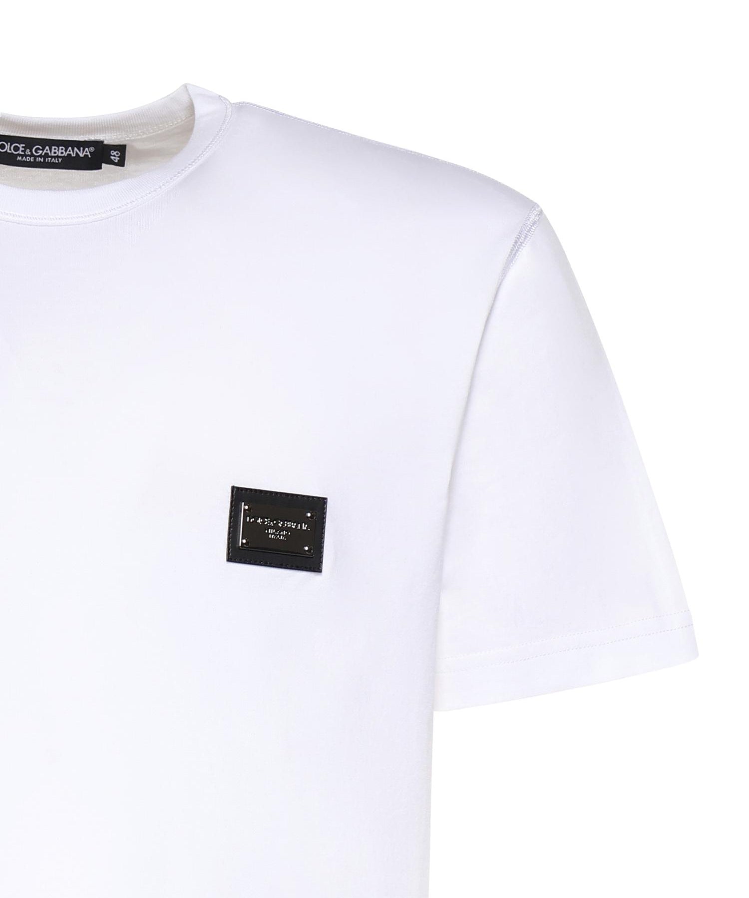 T-shirt in jersey di cotone con logo G8PT1T G7P1BW0800 DOLCE & GABBANA 