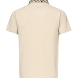 Polo in cotone con colletto Check 8103864 C1740 BURBERRY 