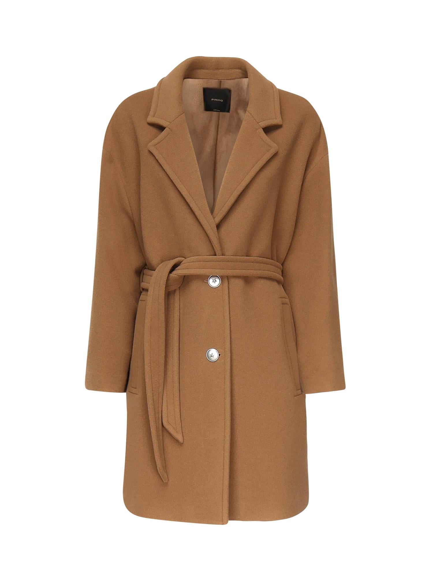 Cappotto monopetto in misto lana 105685 A2SML33 PINKO 
