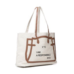Borsa tote I am responsible 73BS7UH01 RESPONSIBILITY MUSTNATURALE/CUOIO V° 73 