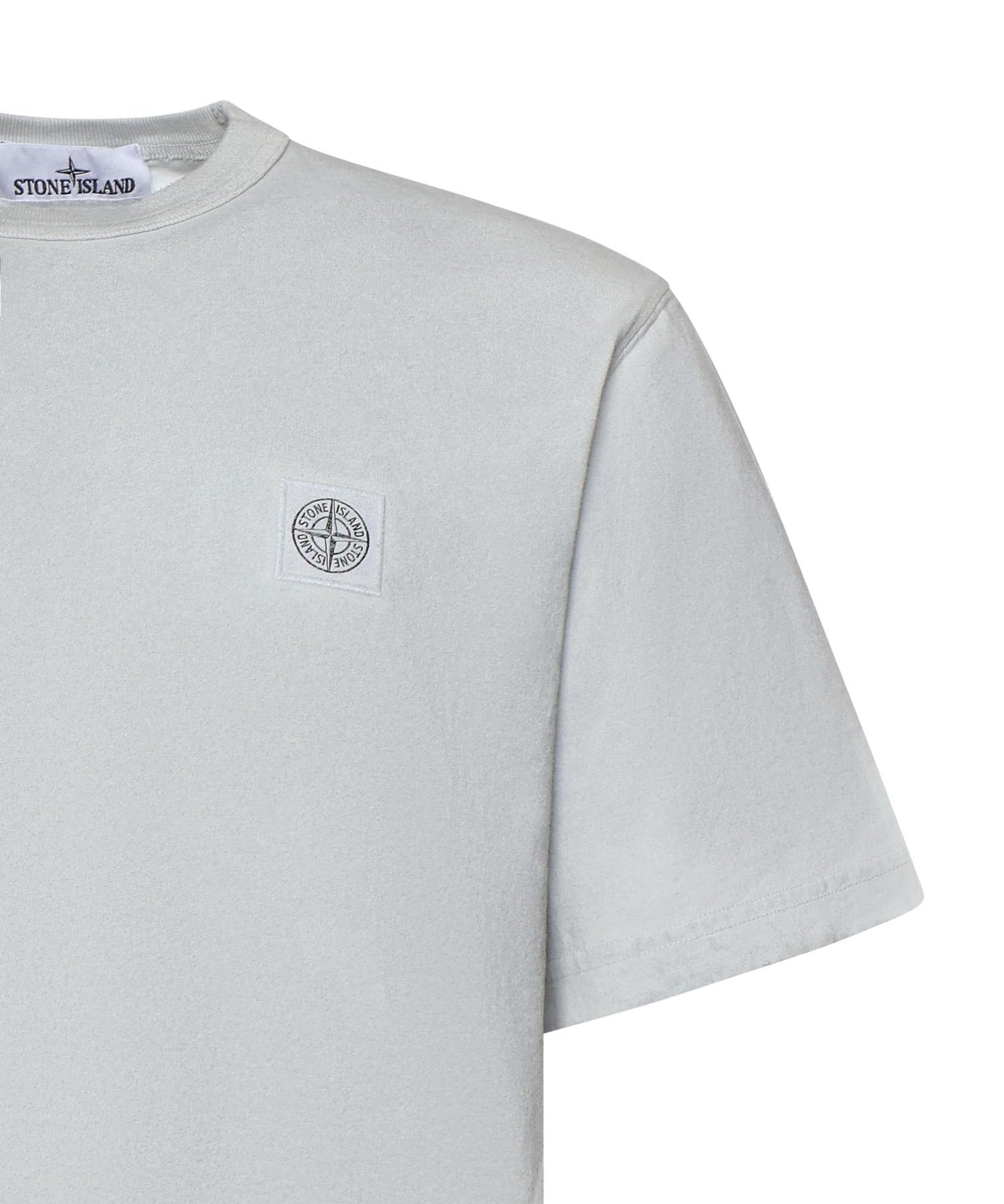 T-shirt in cotone con logo<BR/><BR/> L1S152100013 S0305V0041 STONE ISLAND 