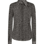 Camicia in chiffon di seta stampa bouclé F5R64T IS1ZMHH5QR DOLCE & GABBANA 