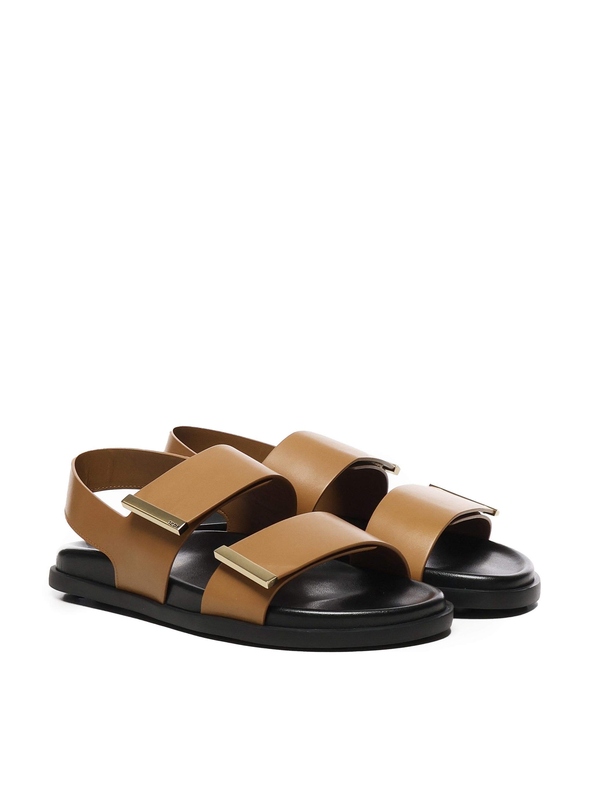 Sandalo a fasce in pelle XXW68K0JE60N6M 9999 TOD'S 