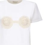 T-shirt cropped con reggiseno all'uncinetto 1083210009857  MAGDA BUTRYM 