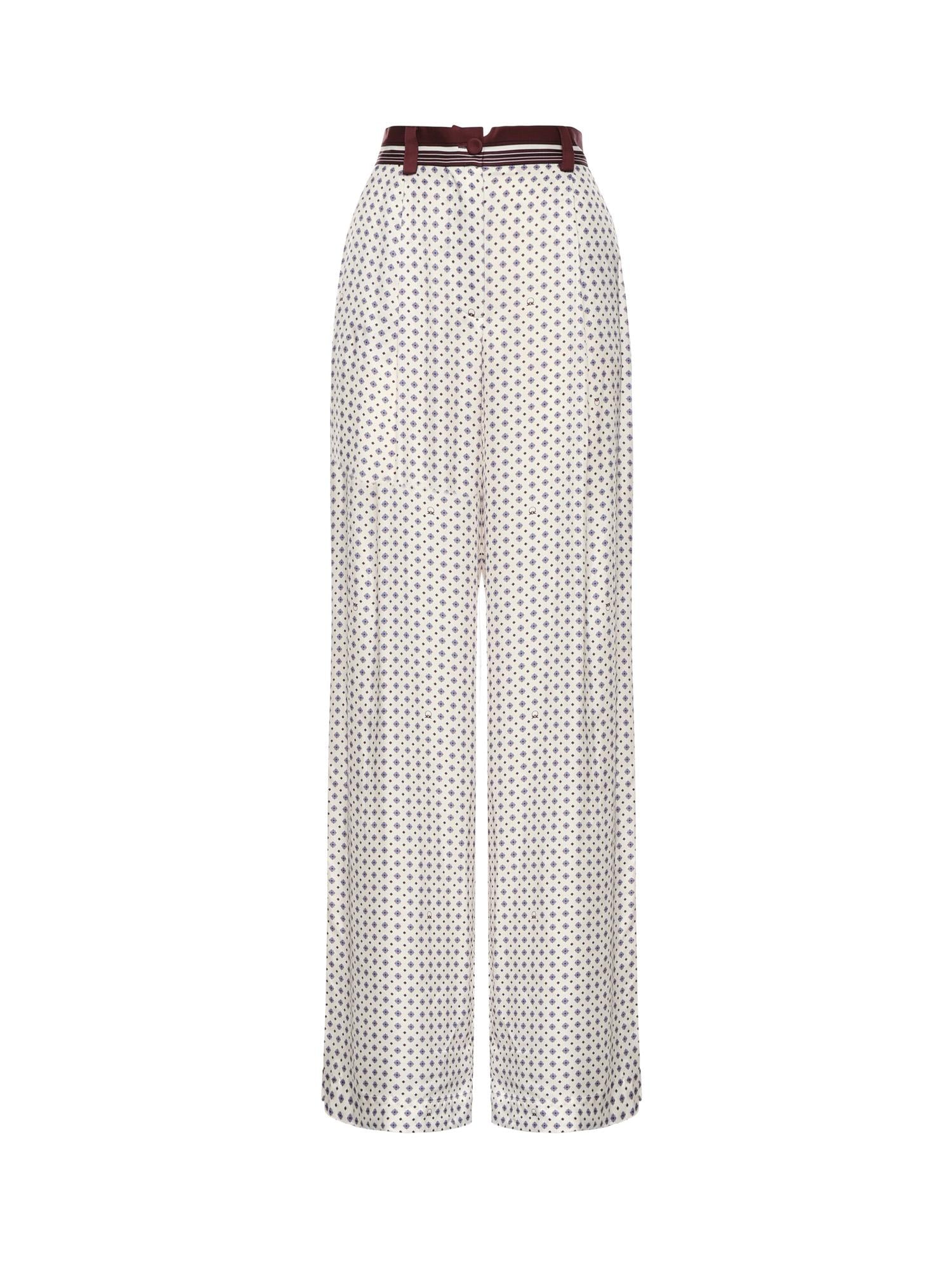 Pantaloni con motivo cravatteria 106203 A31KBBA PINKO 
