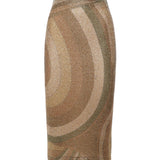 Gonna midi in jersey lamé con stampa Iride 5UJV11 5U867993 PUCCI 