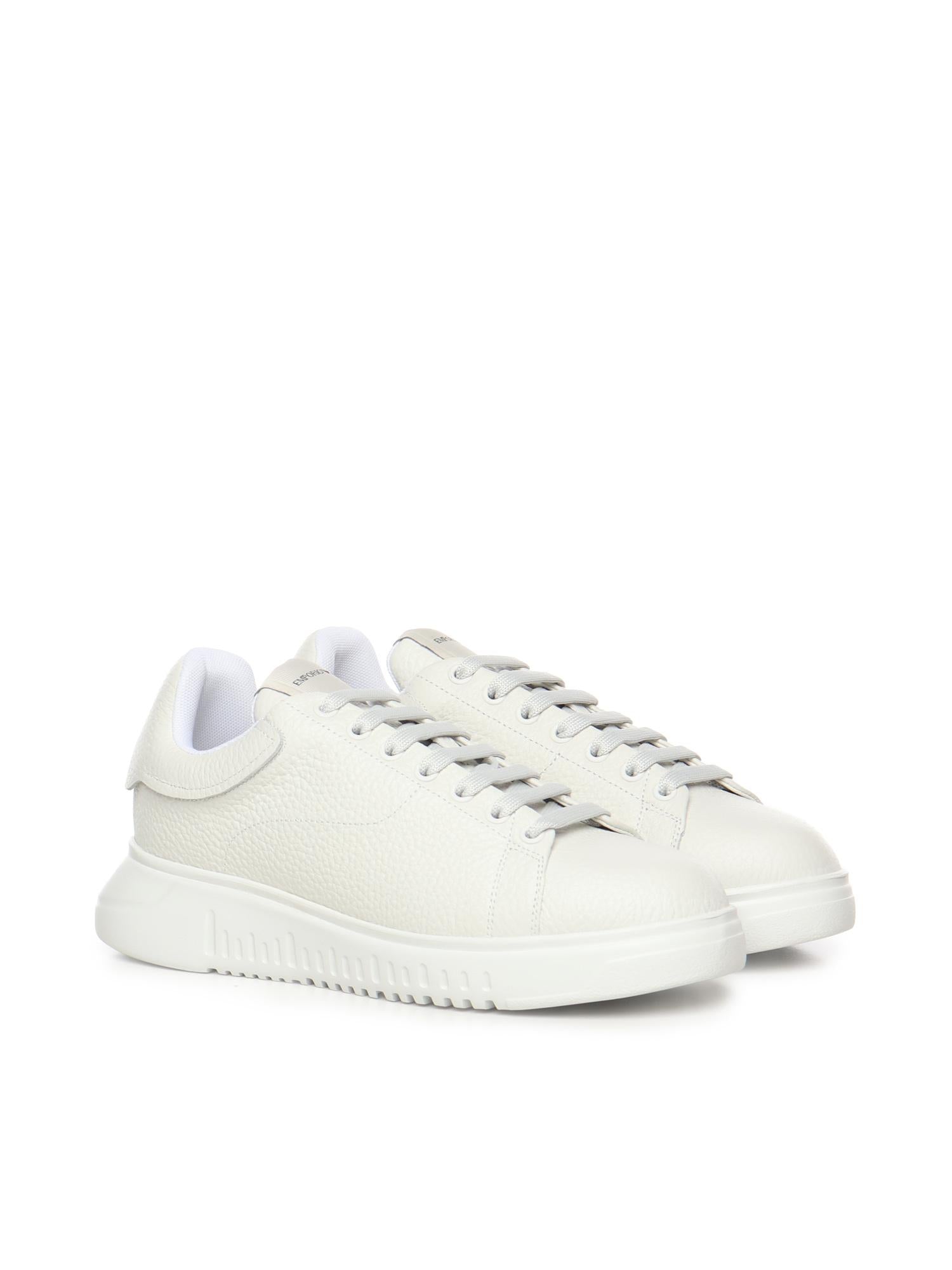 Sneaker in pelle con logo EM003663 AF19999U0001 EMPORIO ARMANI 
