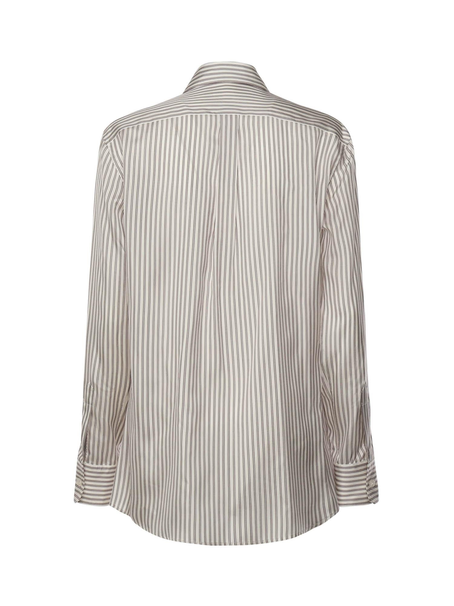Camicia in seta stampa rigata F5K30T FB1BVS8051 DOLCE & GABBANA 