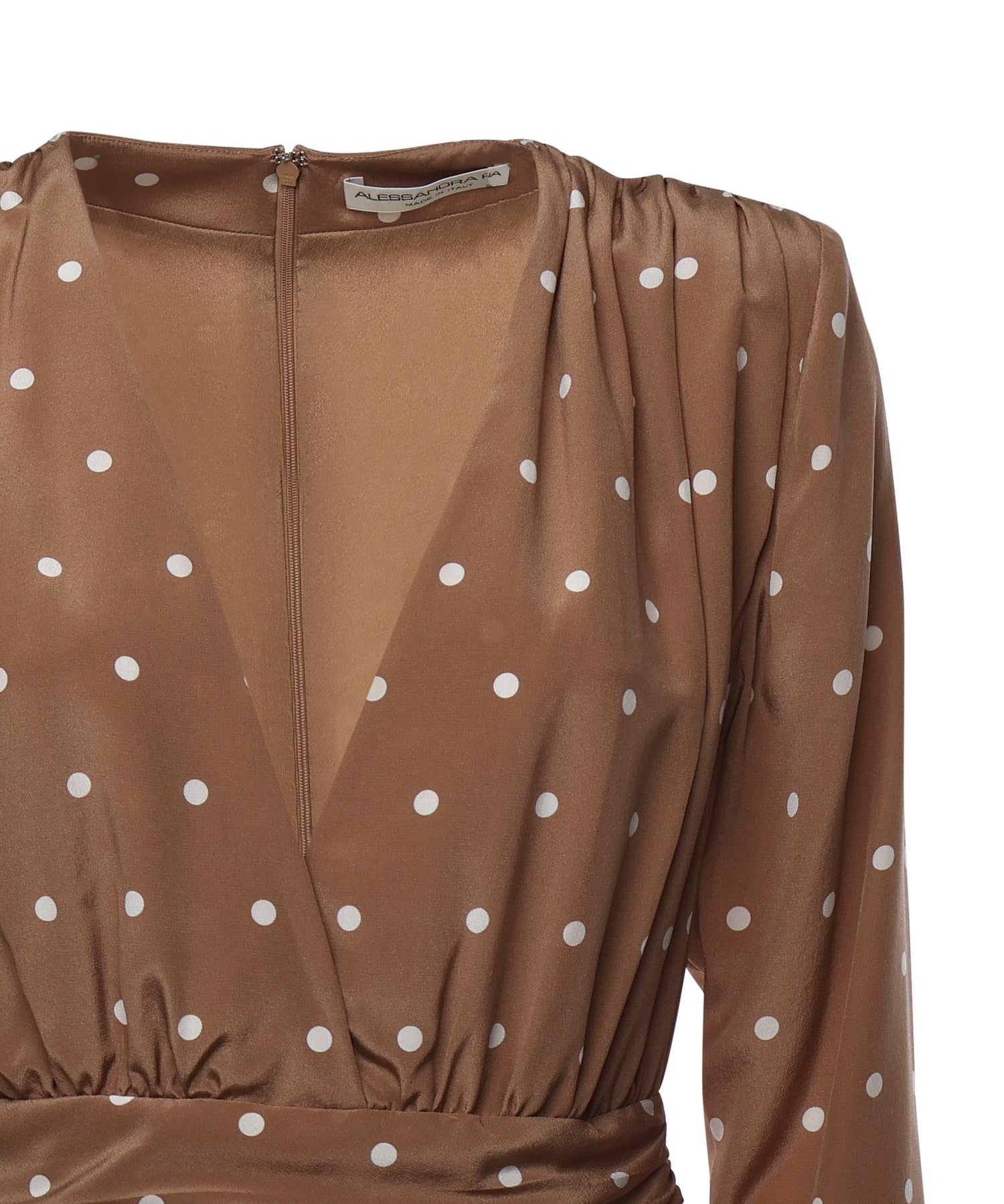 Abito a pois con volant FABX4109F4655 1885 ALESSANDRA RICH 