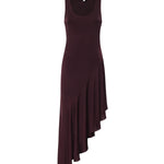 Abito asimmetrico in jersey fluido AA9R3005J090C 332 ALAIA 