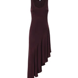 Abito asimmetrico in jersey fluido AA9R3005J090C 332 ALAIA 